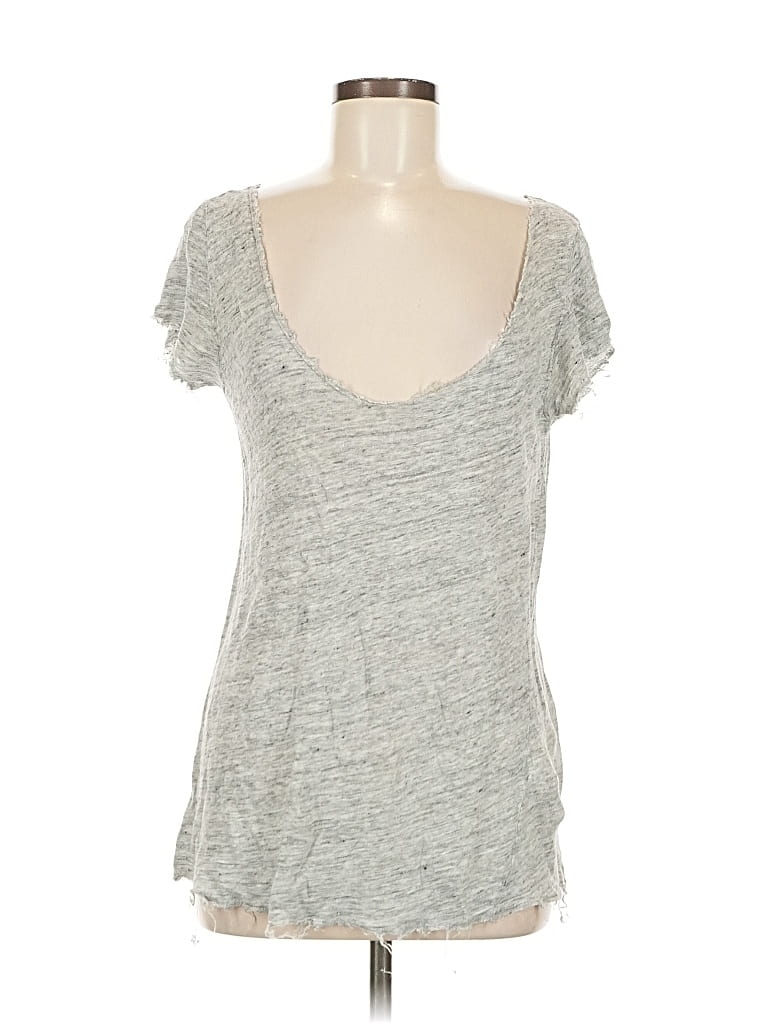 Pre-owned Brandy Melville Short Sleeve T-shirt In Gray