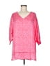 Unbranded 100% Polyester Pink 3/4 Sleeve Blouse Size M - photo 1