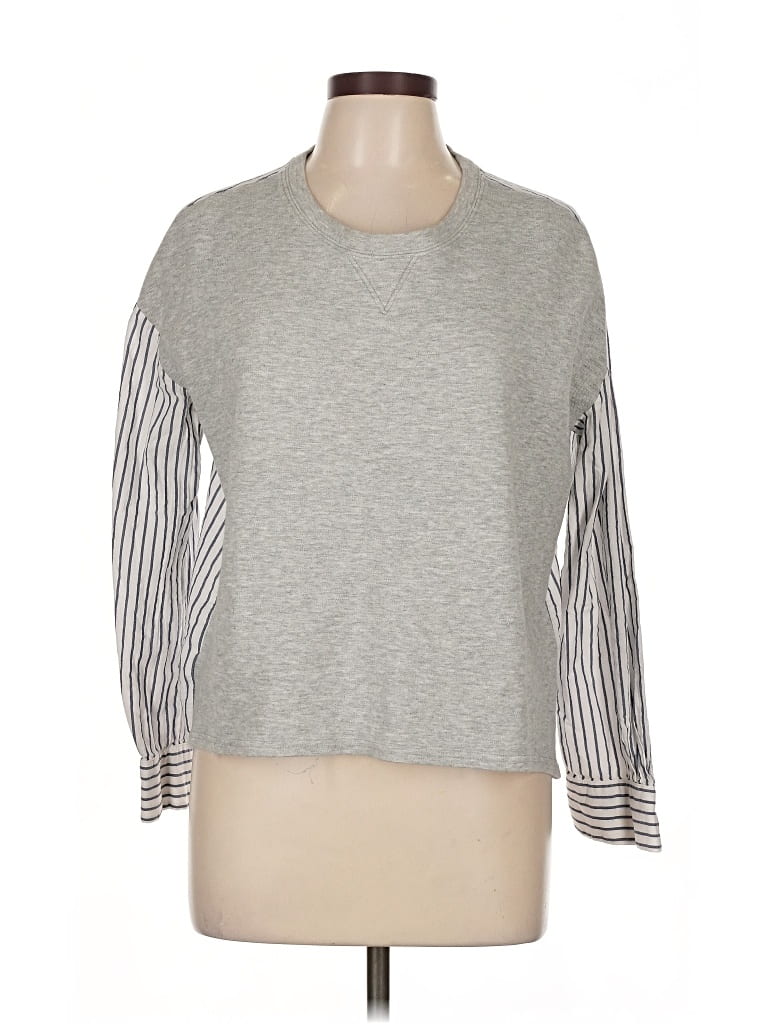 Pre-owned Ann Taylor Loft 3/4 Sleeve T-shirt In Gray