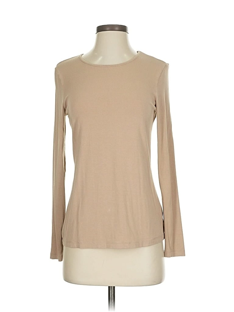 Pre-owned Chico's Long Sleeve T-shirt In Brown