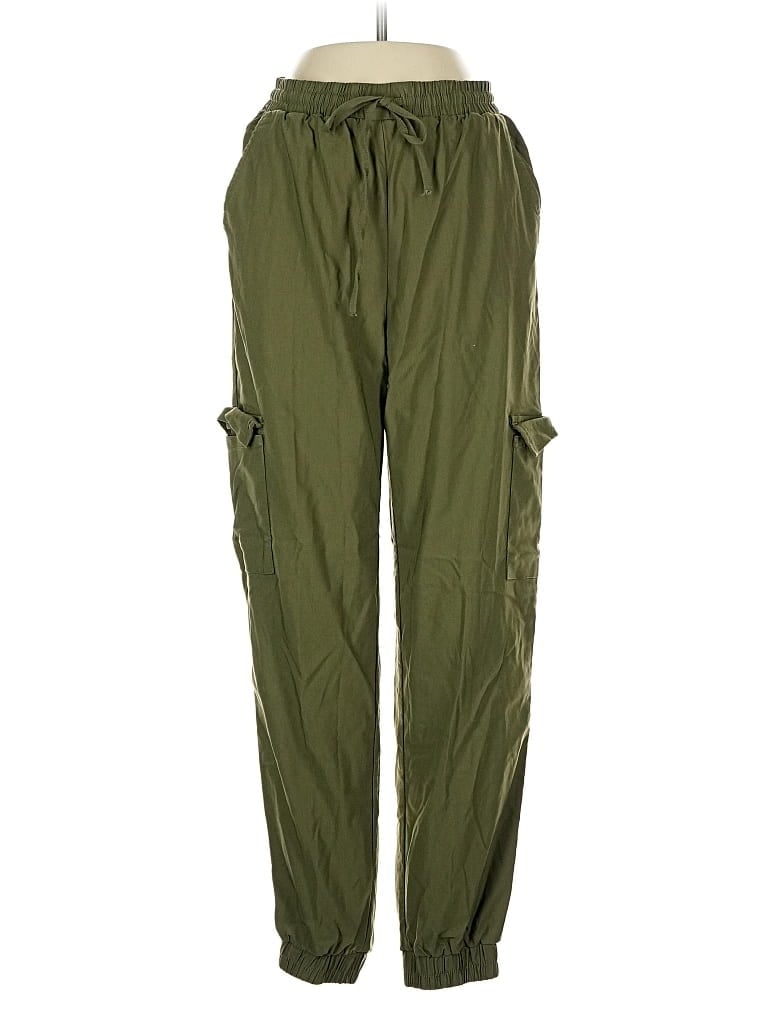 Pre-owned Happily Grey Cargo Pants In Green