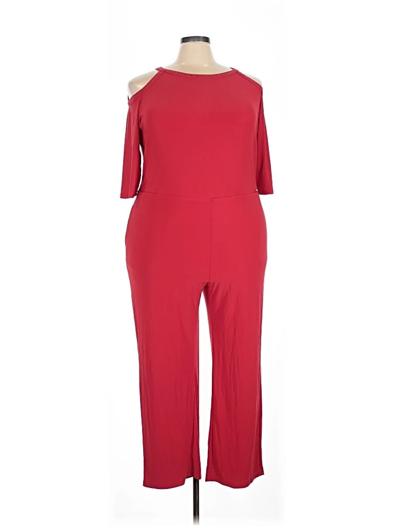 Pre-owned Ny Collection Jumpsuit In Red
