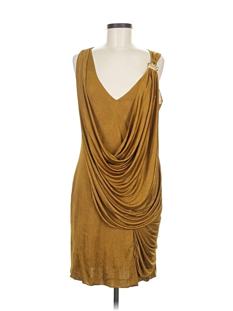 Pre-owned Bcbgmaxazria Cocktail Dress In Gold