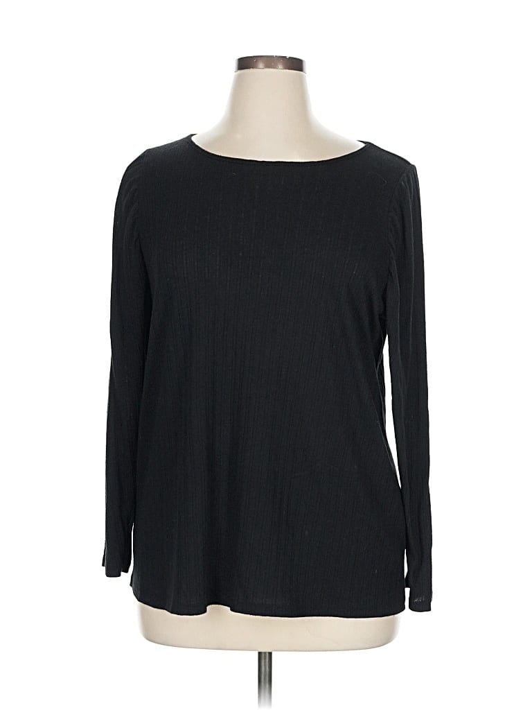 Pre-owned Banana Republic Factory Store 3/4 Sleeve T-shirt In Black