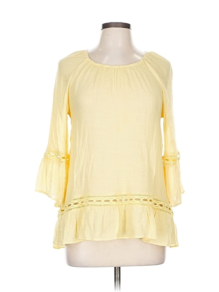 Pre-owned New Directions 3/4 Sleeve T-shirt In Yellow