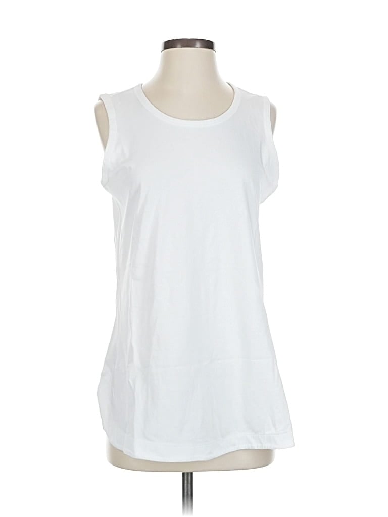 Pre-owned Any Body Sleeveless T-shirt In White