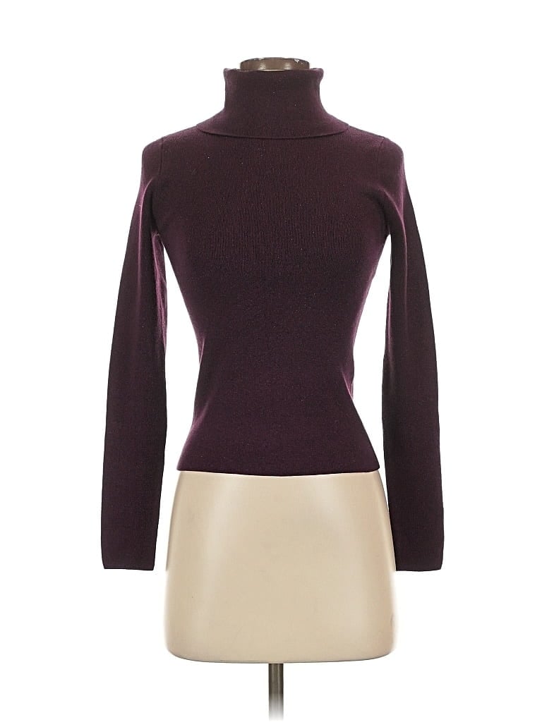 Pre-owned Express Long Sleeve Top Burgundy Turtleneck Tops
