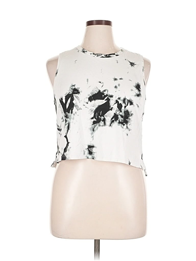 Pre-owned Unbranded Sleeveless T-shirt In White