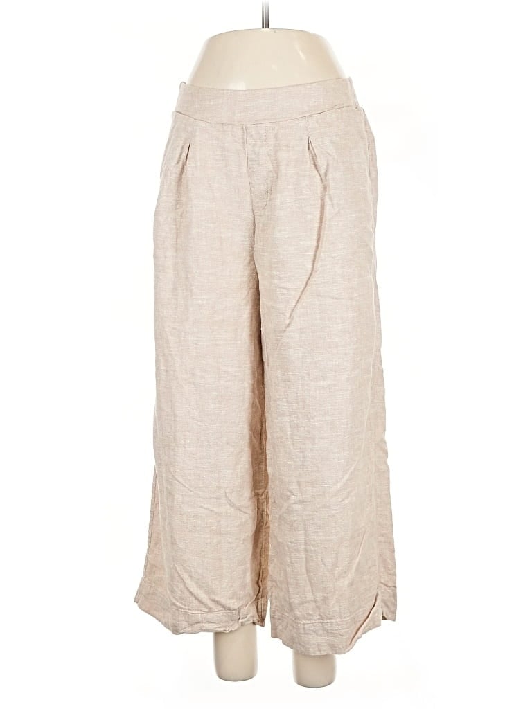 Pre-owned Ella Moss Linen Pants In Brown