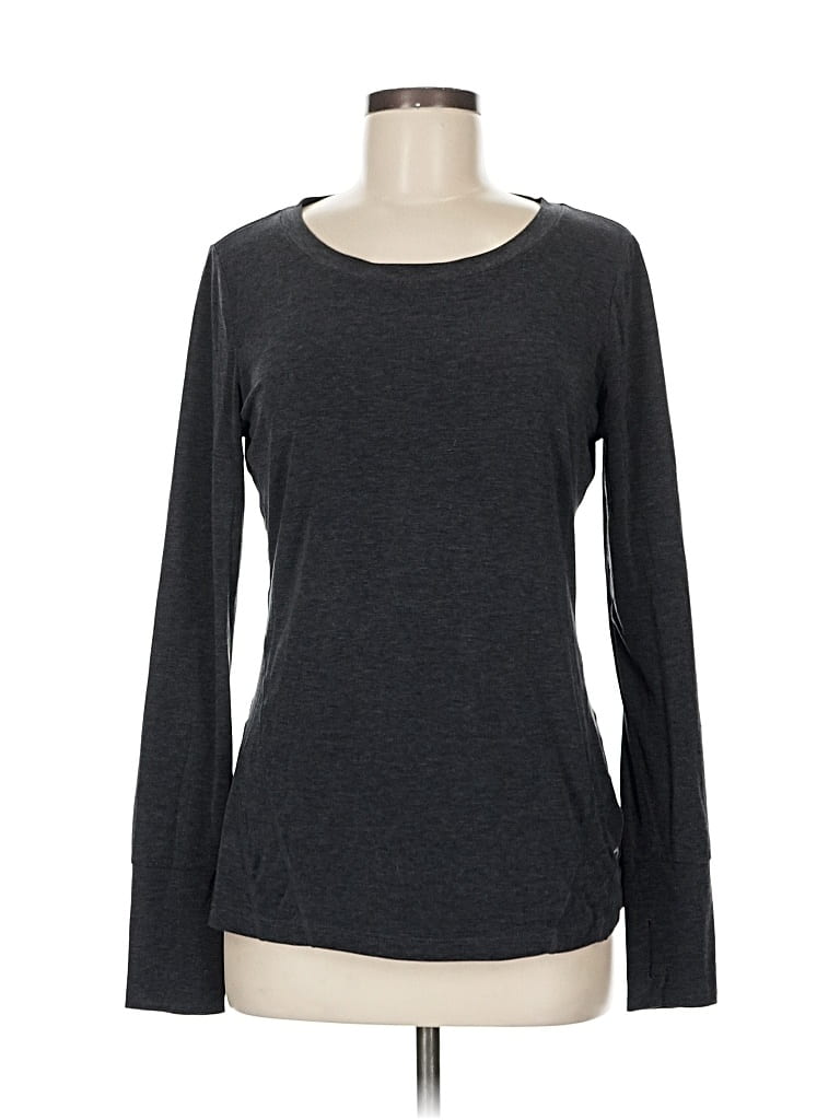 Pre-owned Gap Fit Long Sleeve T-shirt In Gray