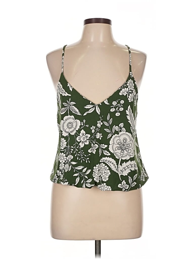 Pre-owned West K Sleeveless Top Green Halter Neckline Tops