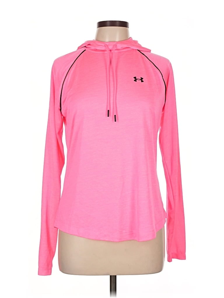 Pre-owned Under Armour Long Sleeve Top Pink Cowl Neck Tops