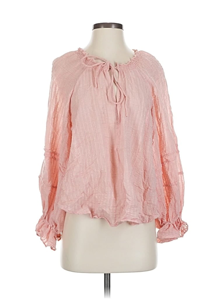 Pre-owned Free People 3/4 Sleeve Blouse In Pink