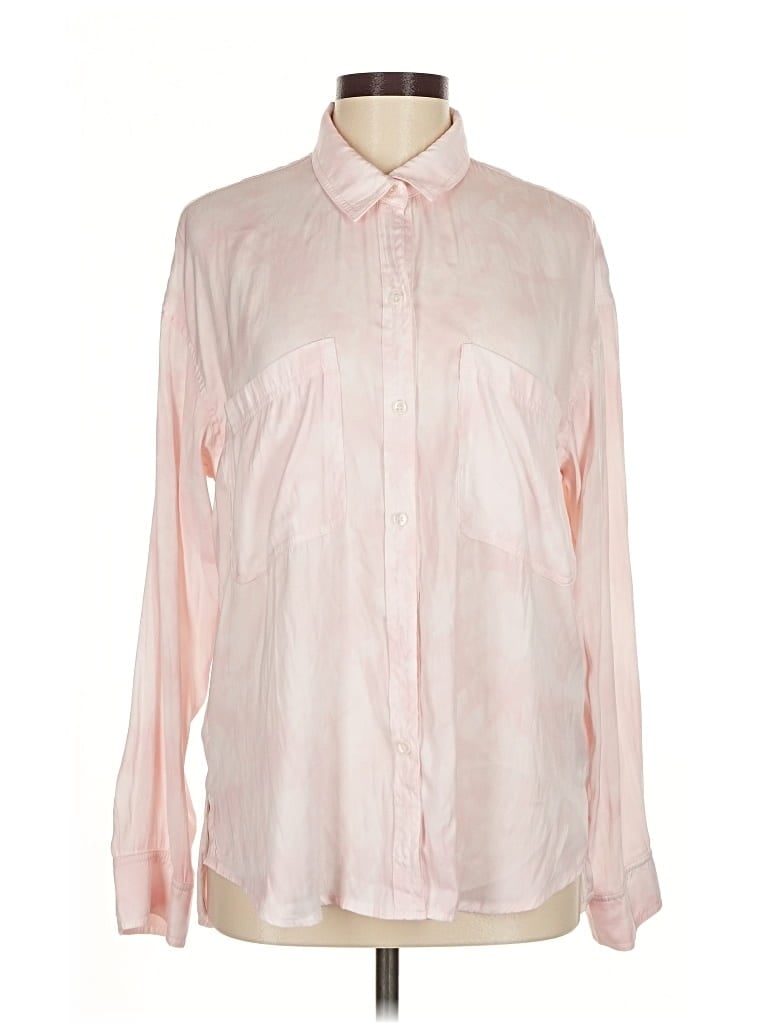 Pre-owned We The Free Long Sleeve Button Down Shirt In Pink
