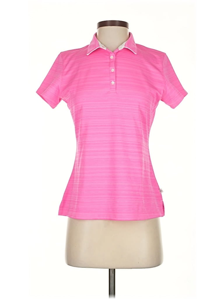 Pre-owned Lady Hagen Short Sleeve Polo Shirt In Pink
