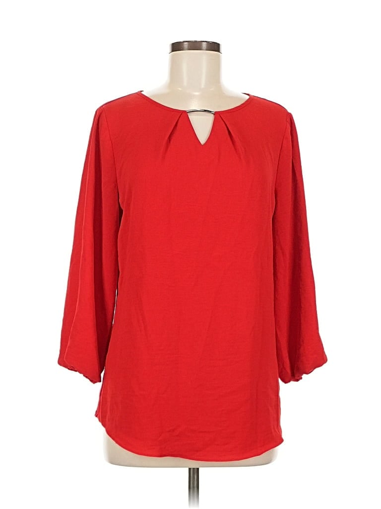 Pre-owned Fortune + Ivy 3/4 Sleeve Blouse In Red