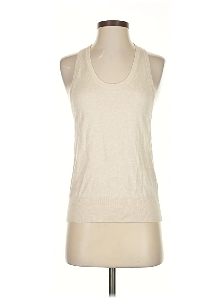 Pre-owned Banana Republic Factory Store Tank Top Ivory Halter Neckline Tops In White