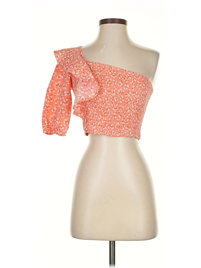 Pre-owned Billabong 3/4 Sleeve Blouse In Orange
