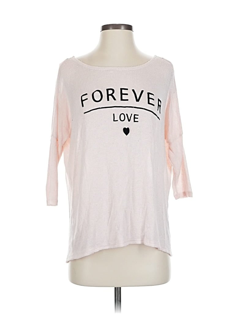 Pre-owned Divided By H&m 3/4 Sleeve T-shirt In Pink