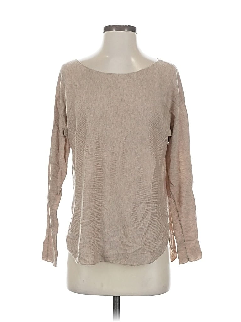 Pre-owned Vince 3/4 Sleeve T-shirt In Brown