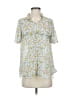 Hayden 100% Polyester Floral Yellow Short Sleeve Blouse Size S - photo 1