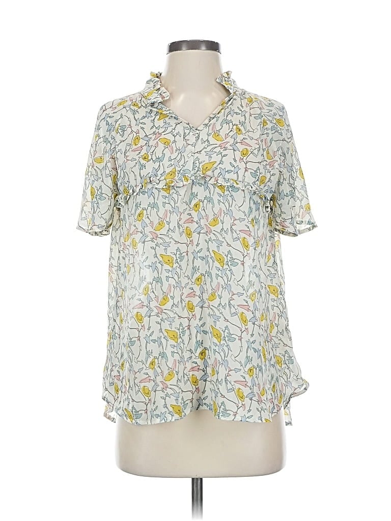 Pre-owned Hayden Short Sleeve Blouse In Yellow