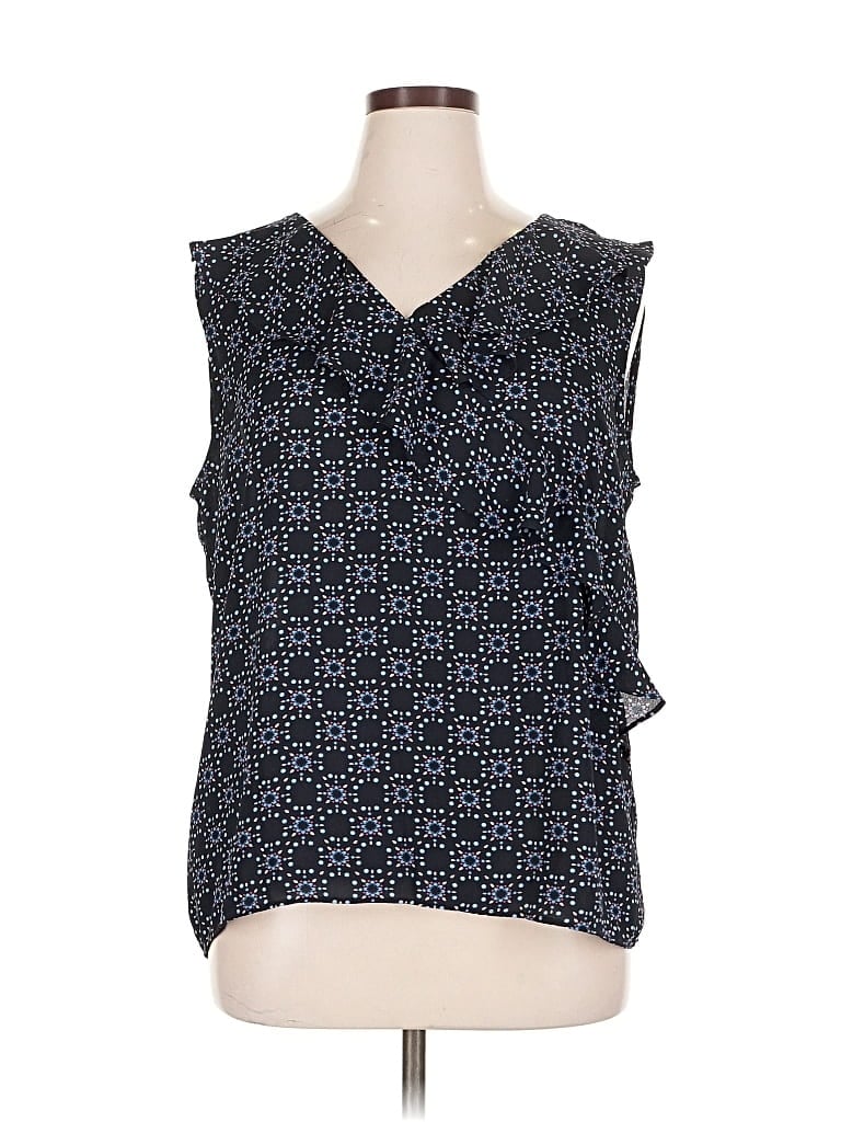 Pre-owned Ann Taylor Loft Outlet Sleeveless Blouse In Blue