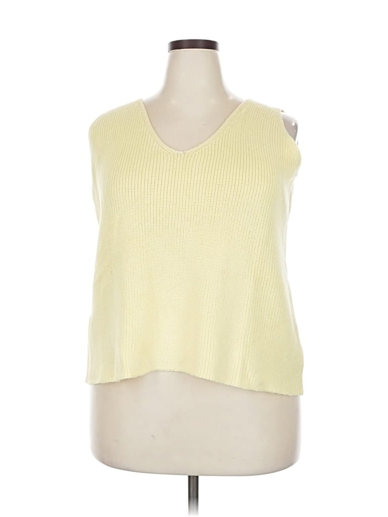 Pre-owned Gilli Sweater Vest In Yellow