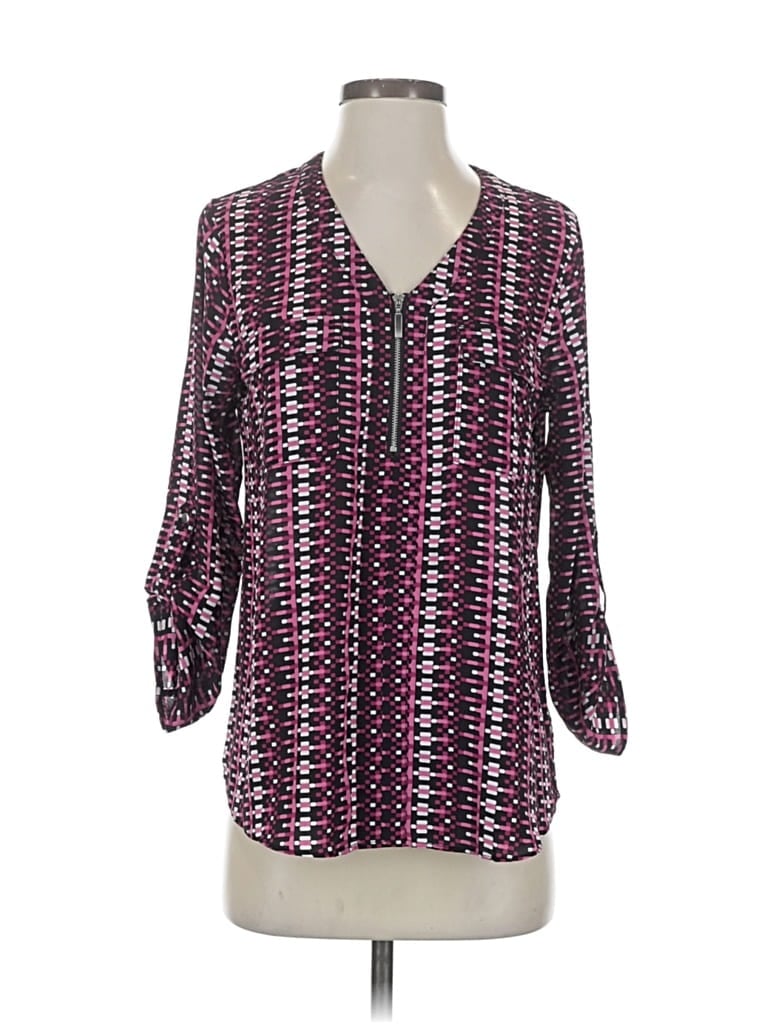 Pre-owned Cato 3/4 Sleeve Blouse In Purple
