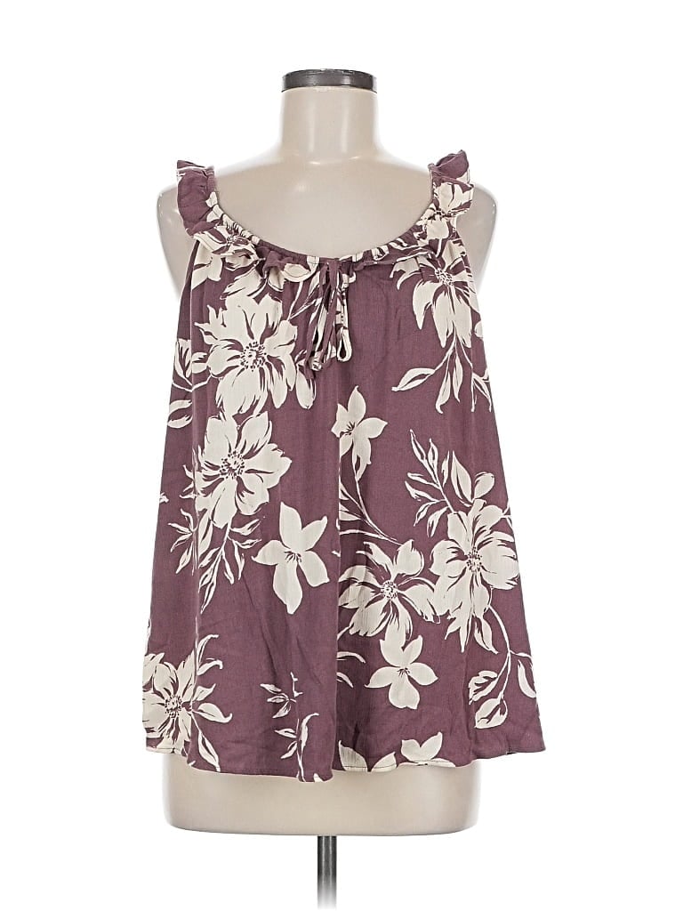 Pre-owned Torrid Sleeveless Blouse In Burgundy