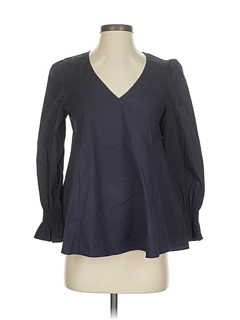 Pre-owned Pomander Place Long Sleeve Blouse In Gray