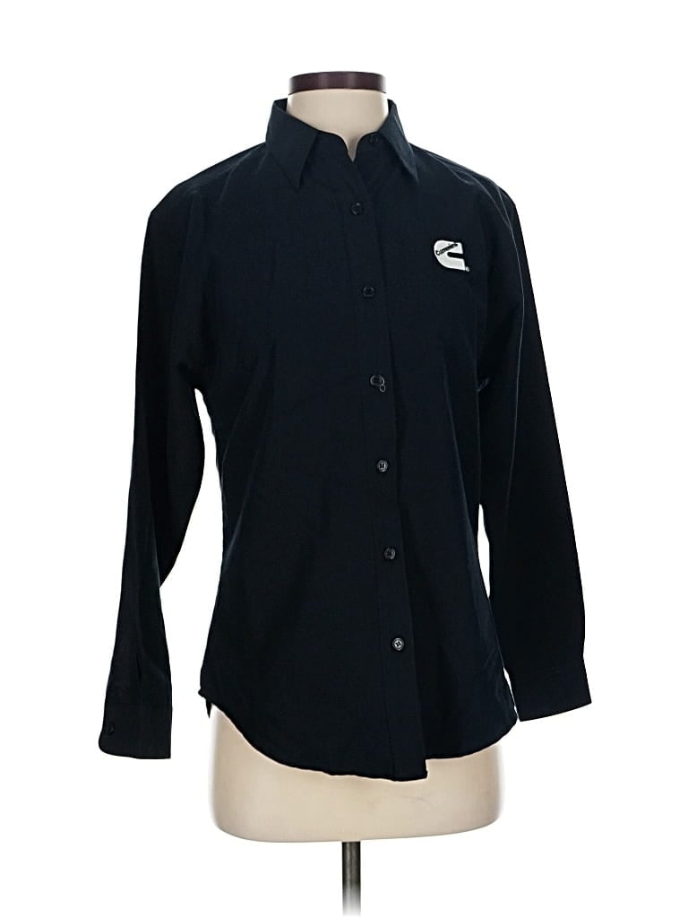 Pre-owned Assorted Brands Long Sleeve Button Down Shirt In Black