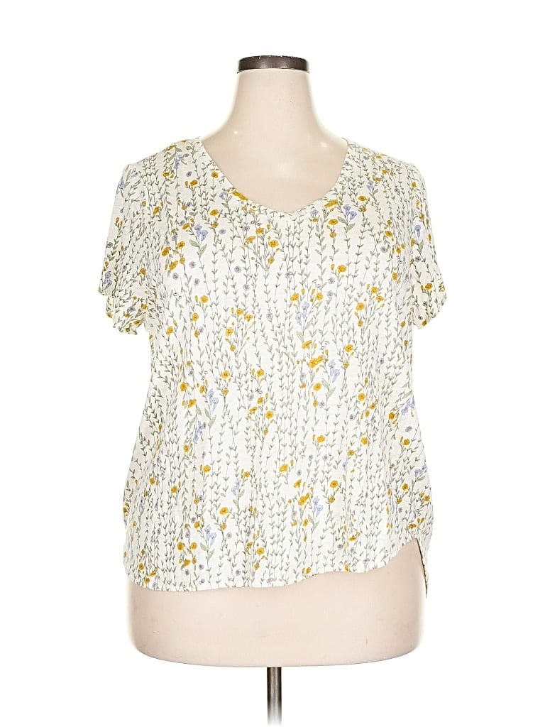 Pre-owned Rachel Zoe Short Sleeve T-shirt In Yellow