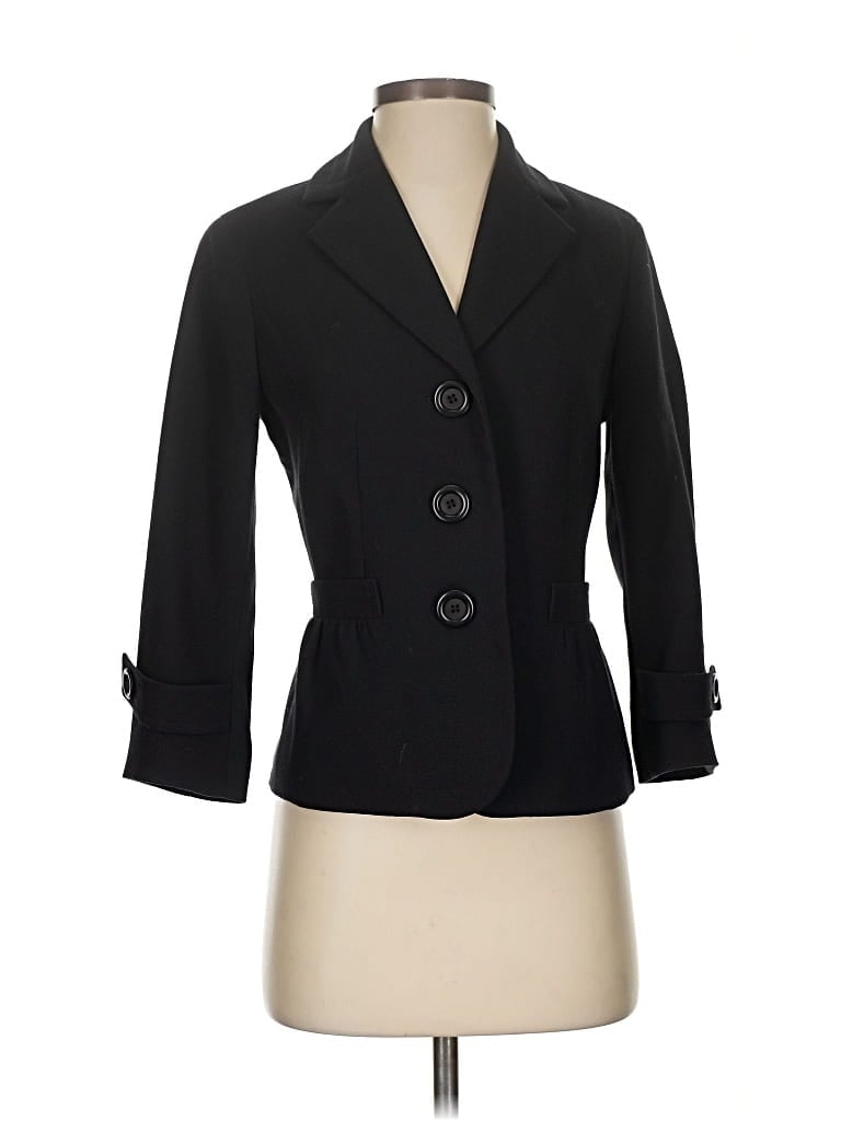 Pre-owned Talbots Blazer Jacket In Black