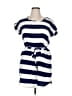 Pink Rose 100% Polyester Stripes Blue Casual Dress Size XL - photo 1