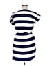 Pink Rose 100% Polyester Stripes Blue Casual Dress Size XL - photo 2