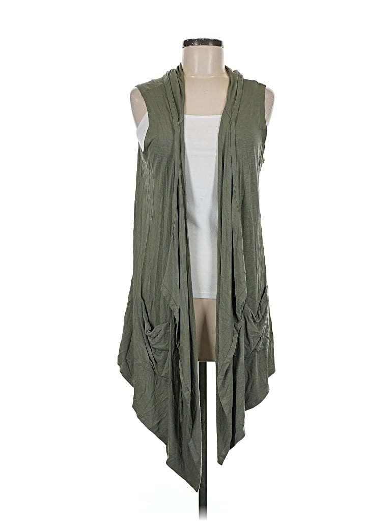 Pre-owned Logo By Lori Goldstein Cardigan Sweater In Green