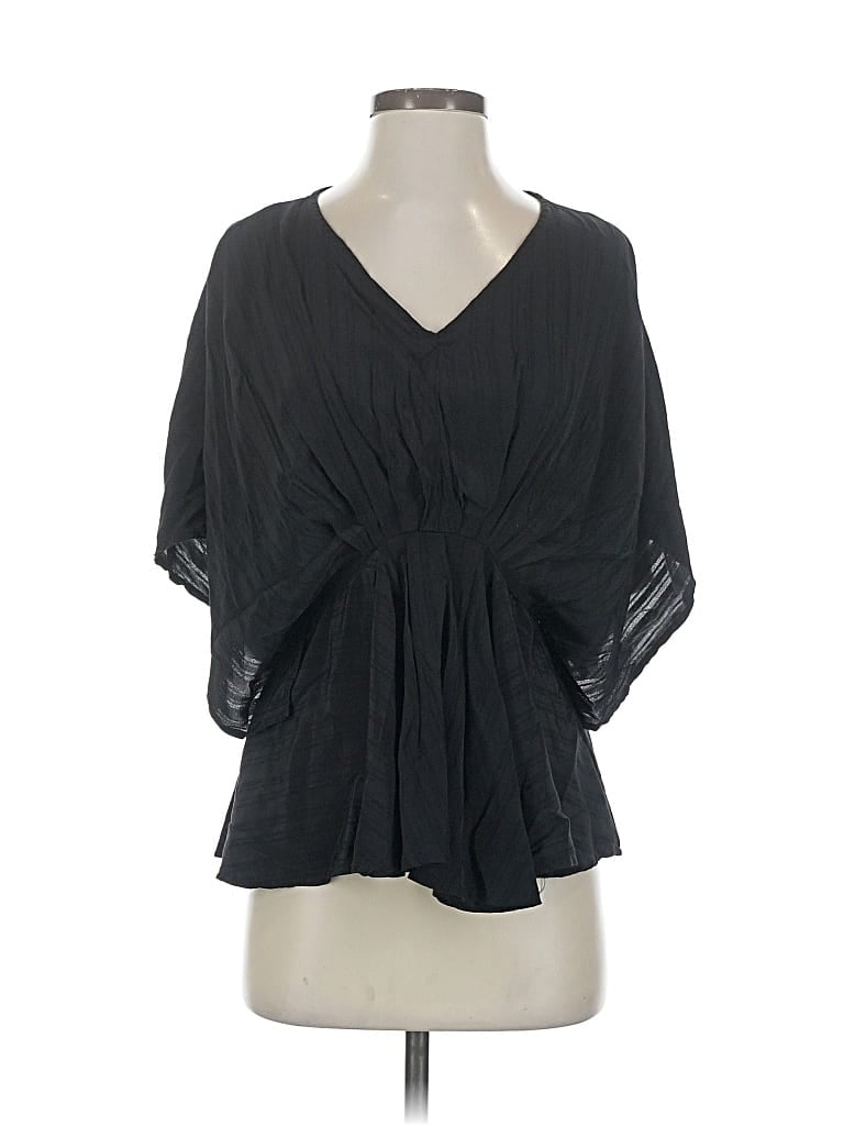 Pre-owned L Love Short Sleeve Blouse In Black