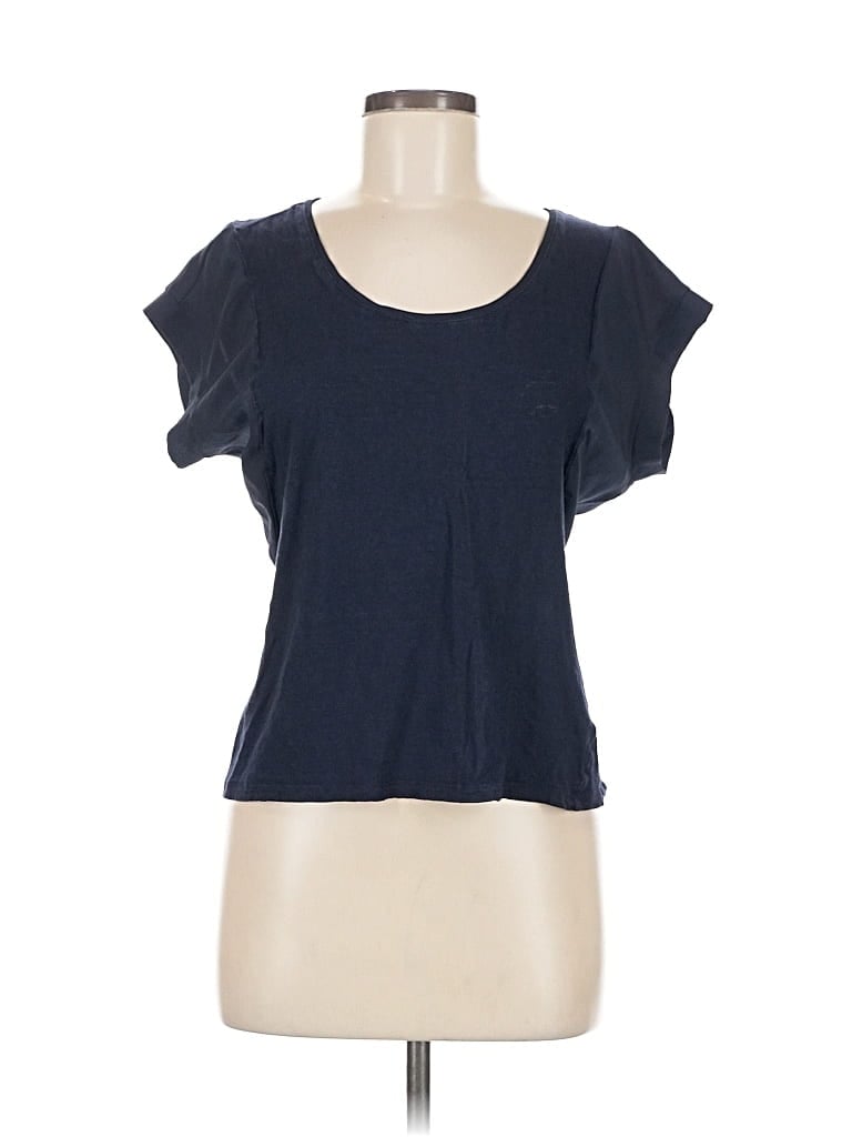 Pre-owned The Limited Short Sleeve Top Blue Scoop Neck Tops
