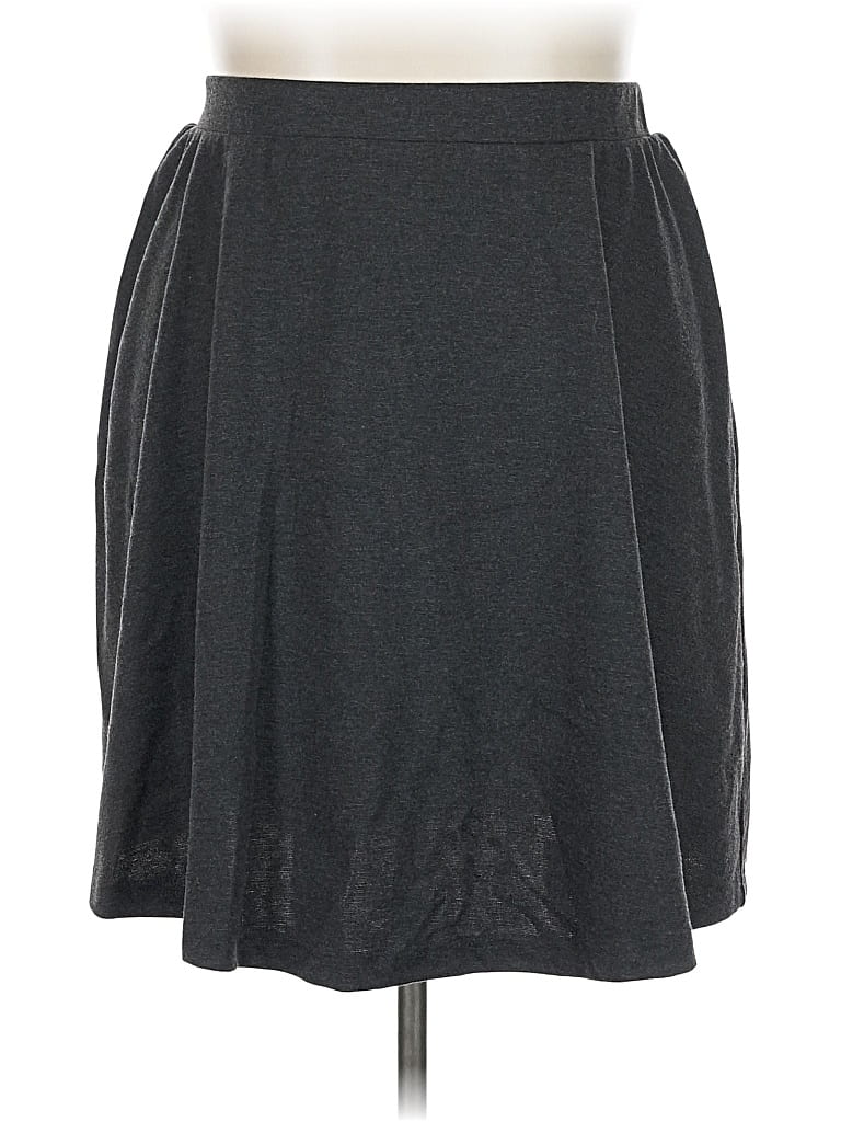 Pre-owned Woman Within Casual Skirt In Gray