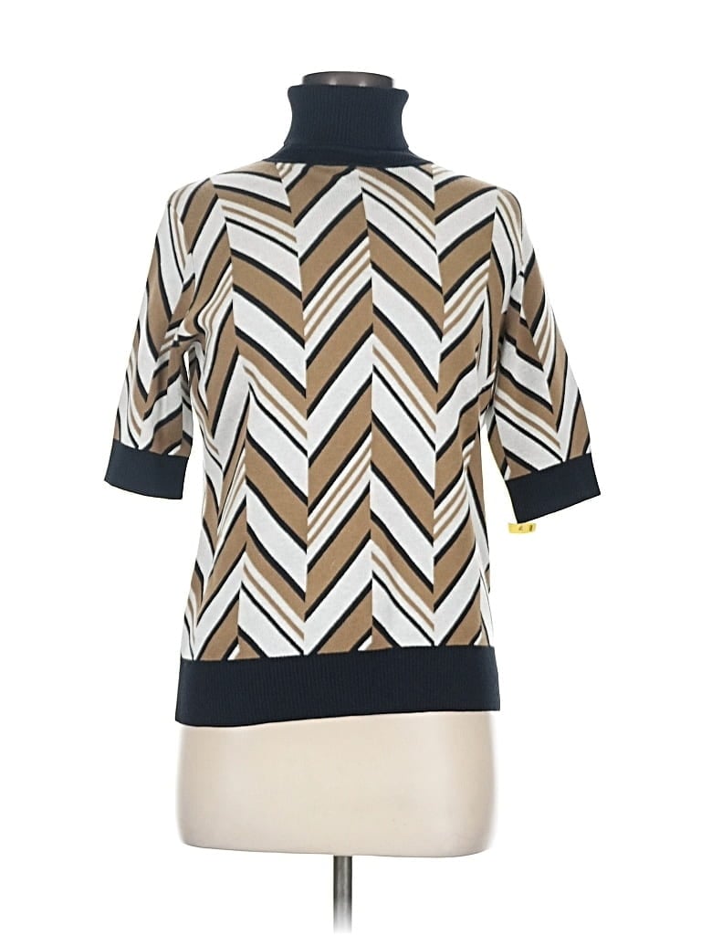 Pre-owned Worth New York Silk Pullover Sweater In Gold