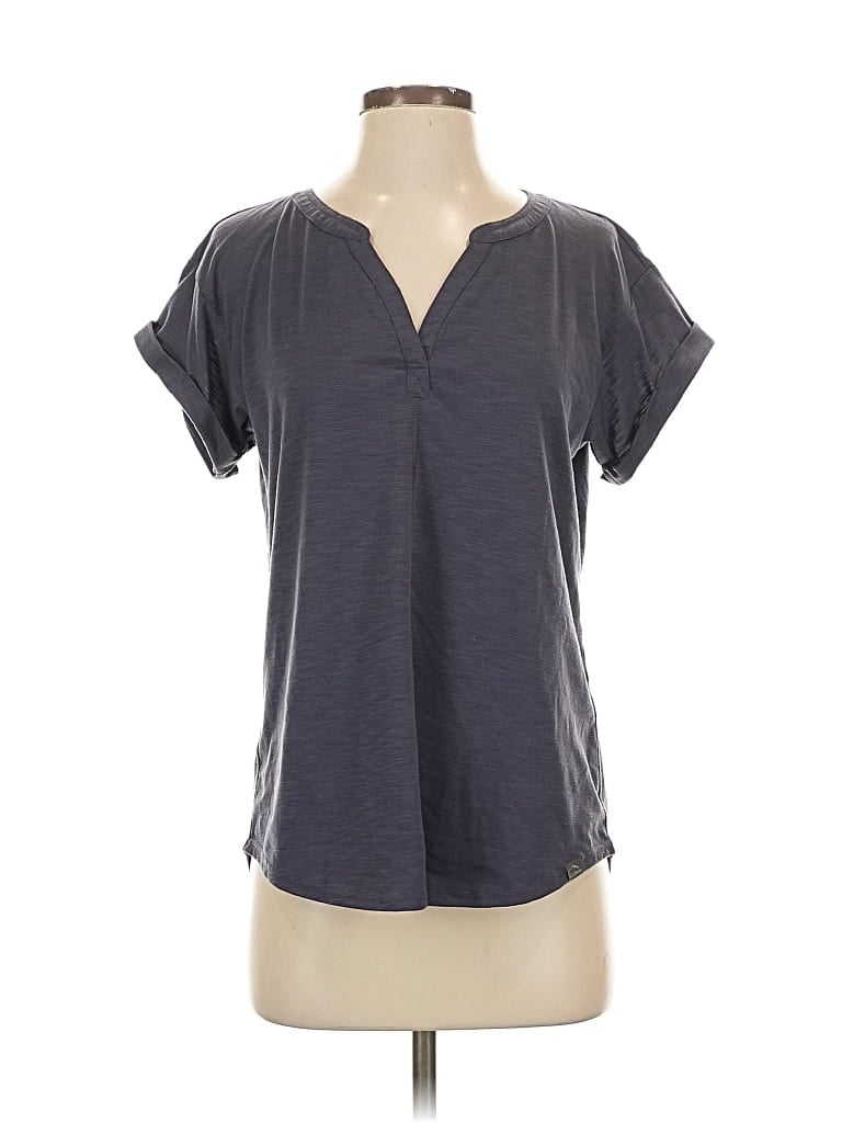 Pre-owned L.l.bean Short Sleeve Henley Shirt In Gray