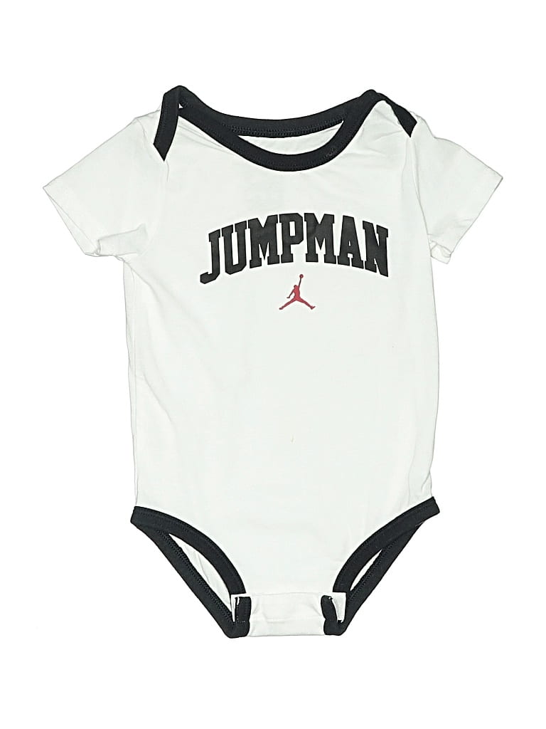 Pre-owned Air Jordan Kids' Short Sleeve Onesie In White