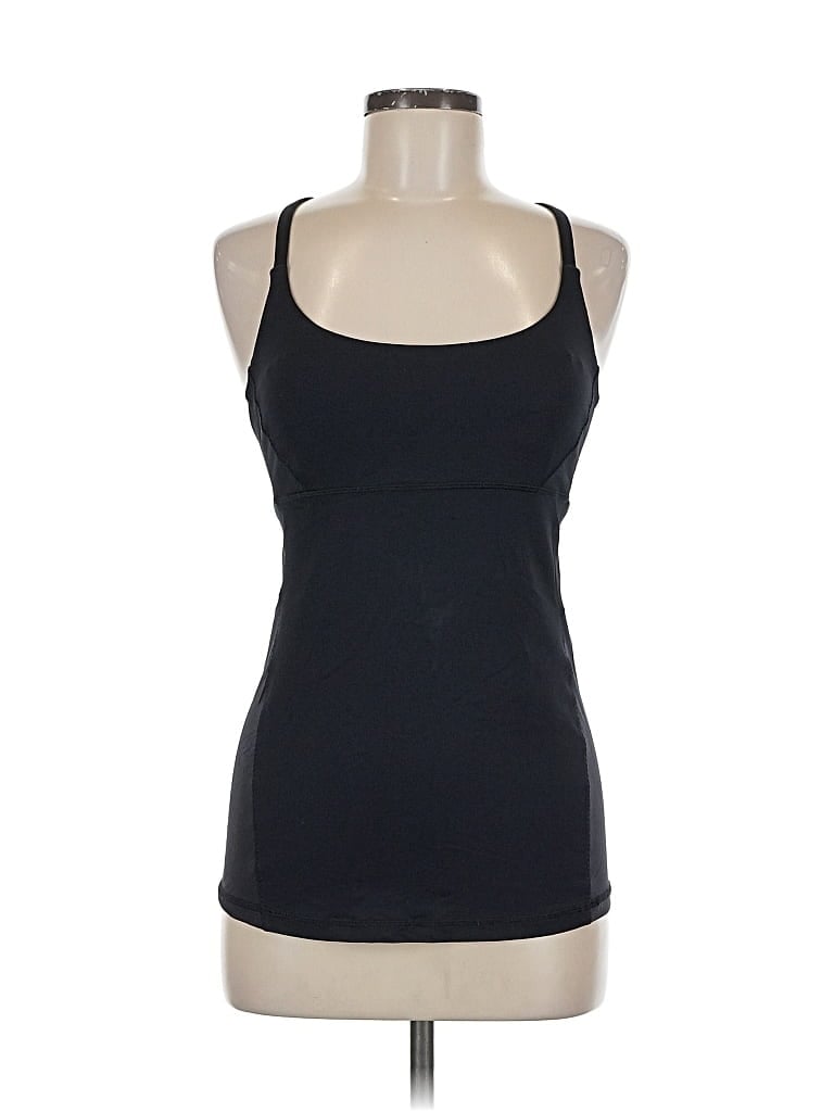 Pre-owned Lululemon Athletica Tank Top Black Halter Neckline Tops
