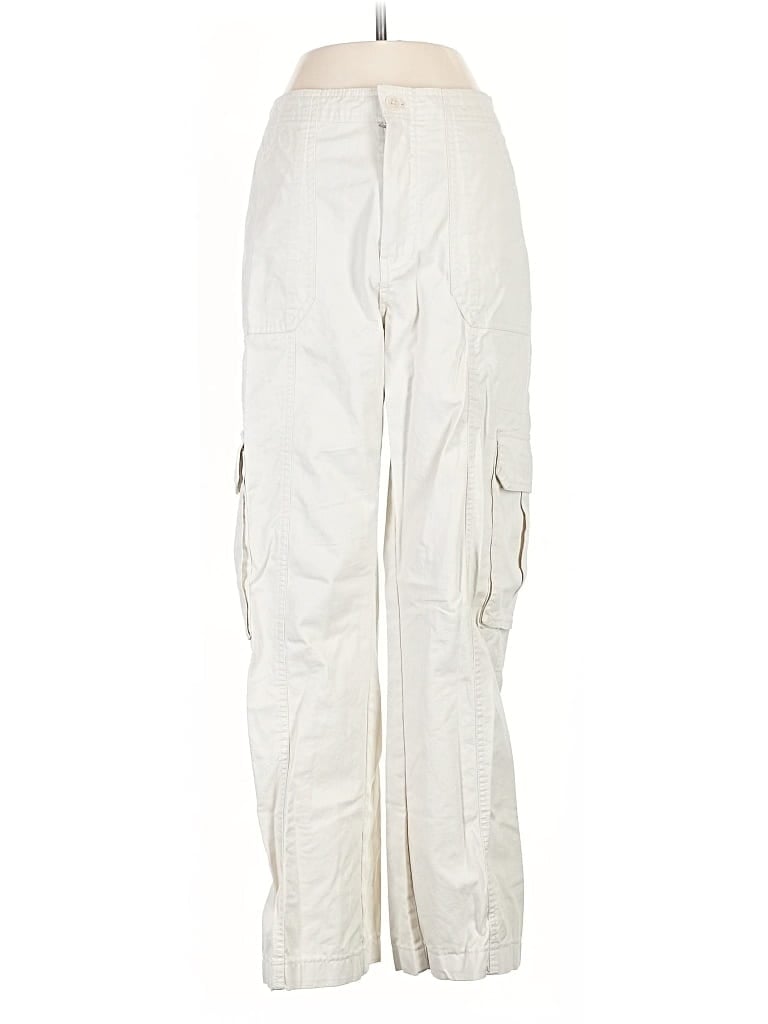 Pre-owned Abercrombie & Fitch Cargo Pants In White