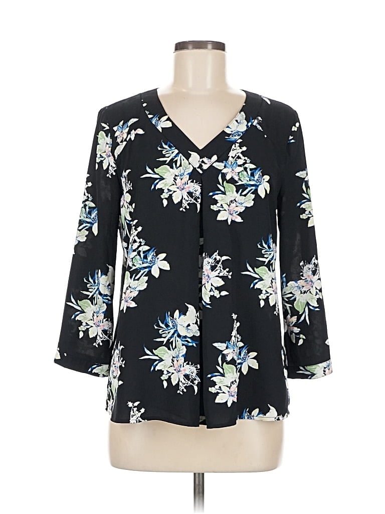 Pre-owned 41hawthorn 3/4 Sleeve Blouse In Black