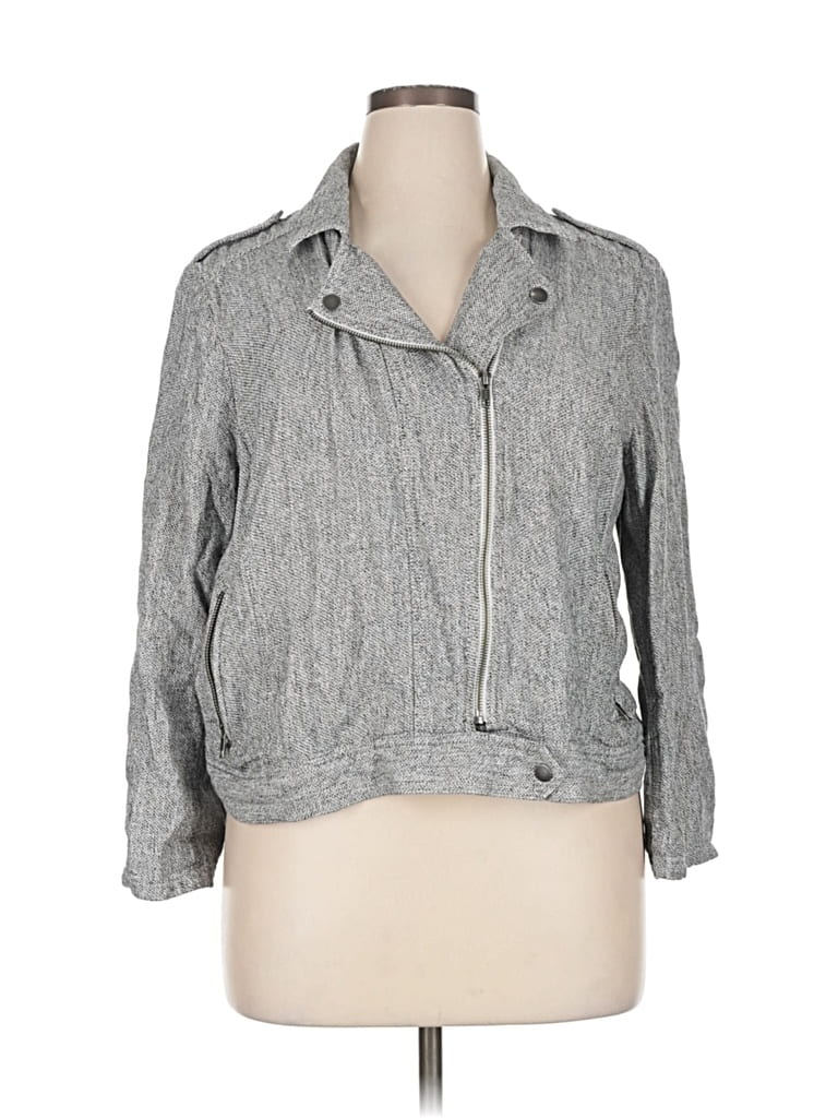 Pre-owned Ann Taylor Loft Outlet Jacket In Gray