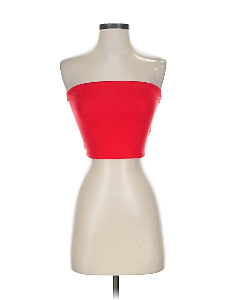 Pre-owned Shein Tube Top Red Strapless Neckline Tops