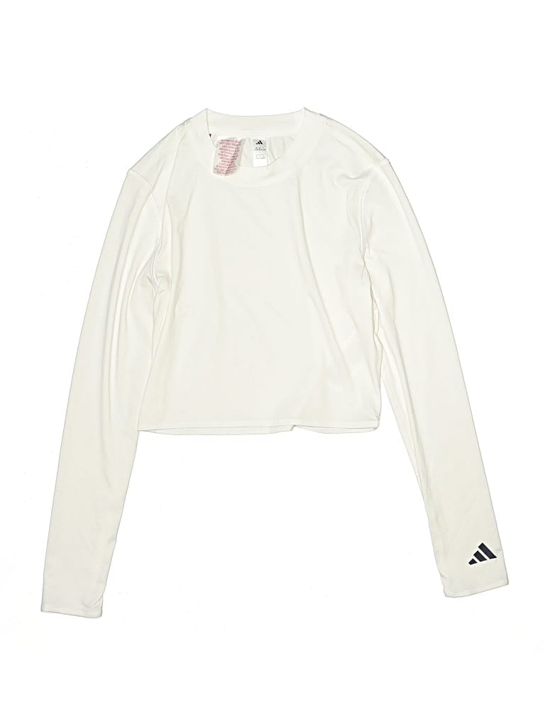 Pre-owned Adidas Originals Kids' Long Sleeve T-shirt In White