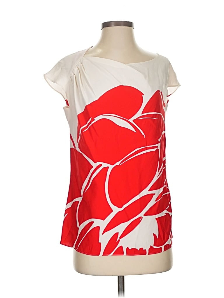 Pre-owned Escada Short Sleeve Blouse In Red